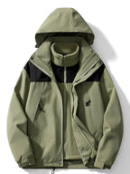 Women's 3-in-1 Waterproof Jacket with Fleece Lining and Hood