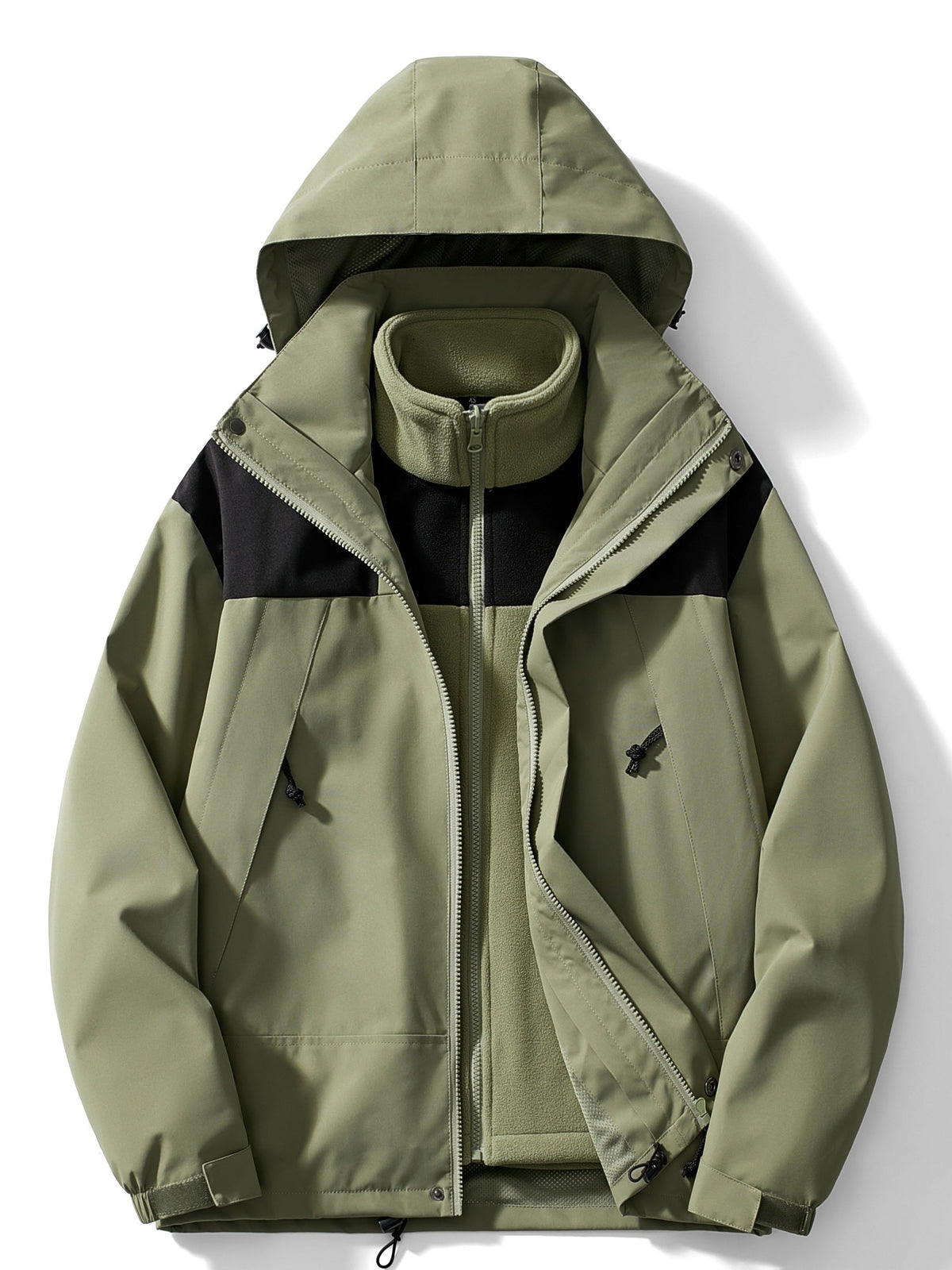 Chaqueta Impermeable 3 en 1 con Forro Polar Mujer Capucha