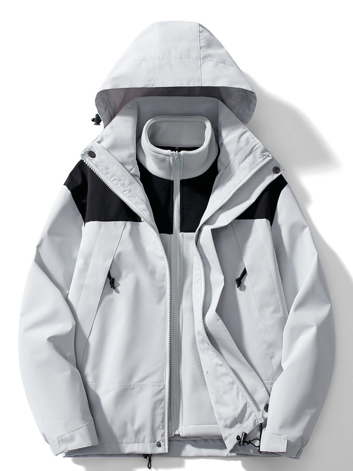 Chaqueta Impermeable 3 en 1 con Forro Polar Mujer Capucha