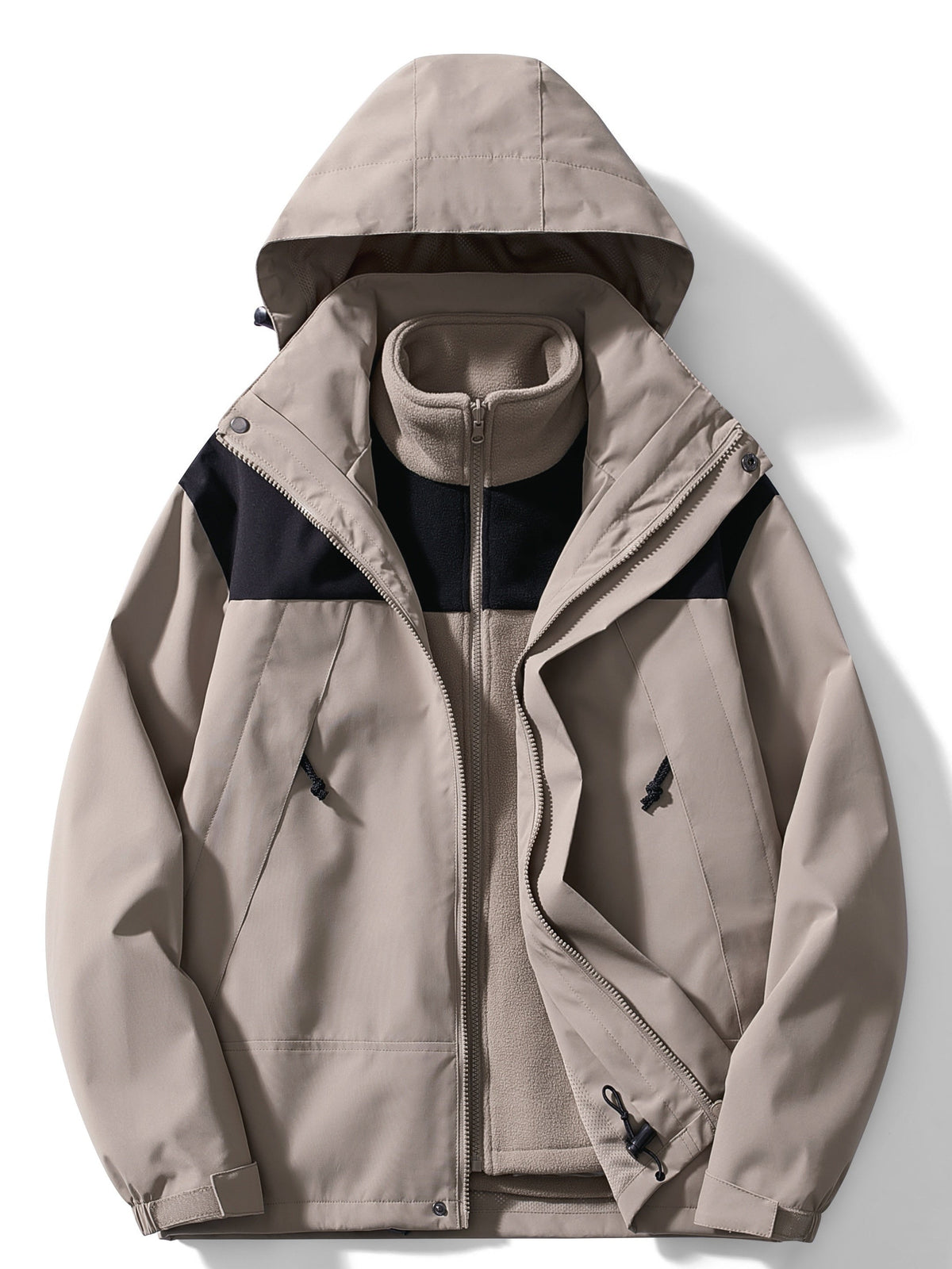 Chaqueta Impermeable 3 en 1 con Forro Polar Mujer Capucha