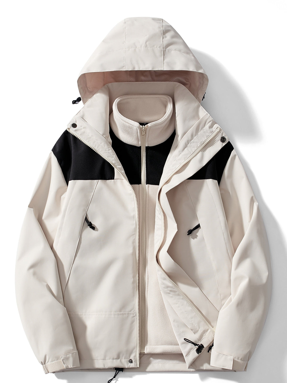 Chaqueta Impermeable 3 en 1 con Forro Polar Mujer Capucha
