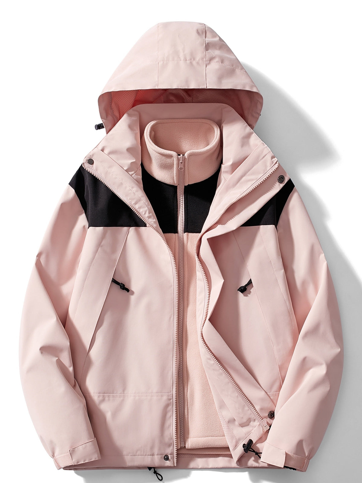 Chaqueta Impermeable 3 en 1 con Forro Polar Mujer Capucha