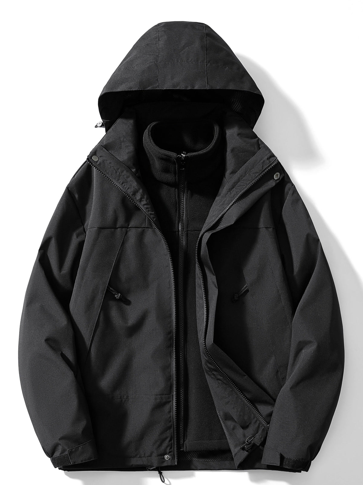 Chaqueta Impermeable 3 en 1 con Forro Polar Mujer Capucha