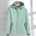 Chaqueta Impermeable con Capucha Mujer Cortavientos