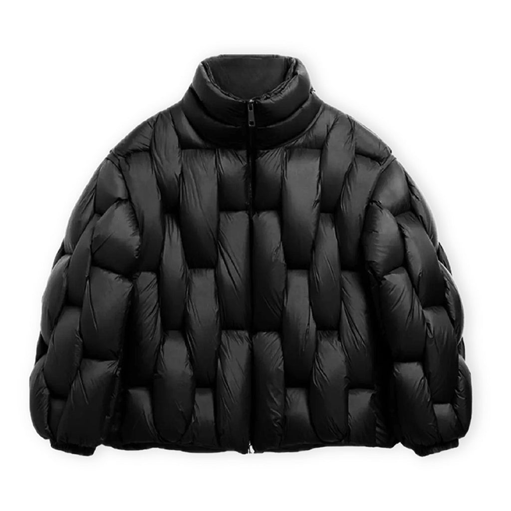 Chaqueta de Plumas Oversize Mujer Cuello Alto Cremallera