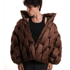 Women's Oversized High-Neck Zip-Up Puffer Jacket