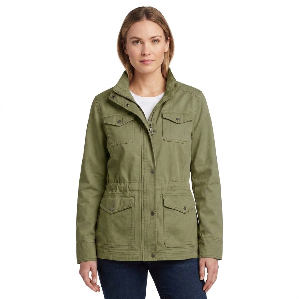 Chaqueta Militar Utility Mujer Cuatro Bolsillos