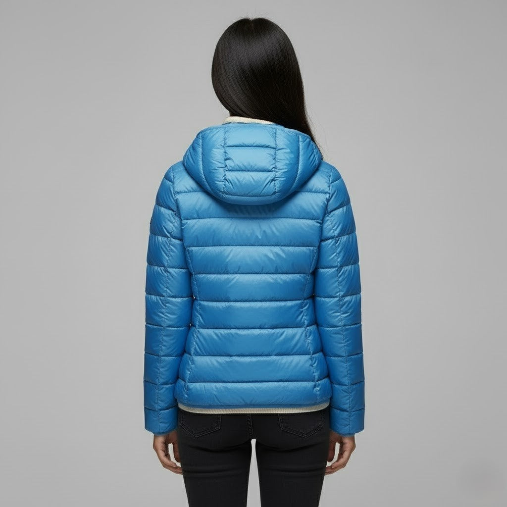 Chaqueta Acolchada Puffer Jacket Mujer Cuello Alto