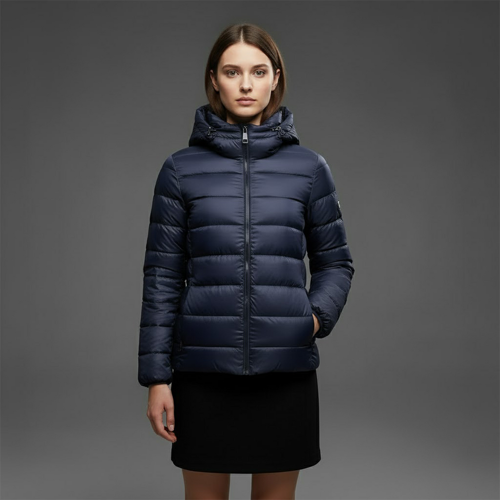 Chaqueta Acolchada Puffer Jacket Mujer Cuello Alto