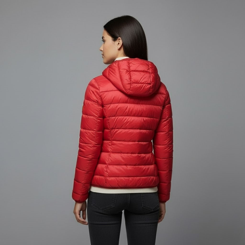 Chaqueta Acolchada Puffer Jacket Mujer Cuello Alto