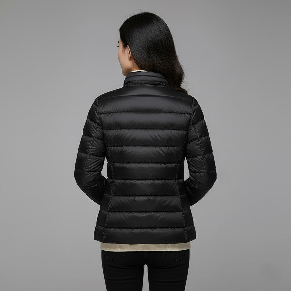 Chaqueta Acolchada Puffer Jacket Mujer Cuello Alto