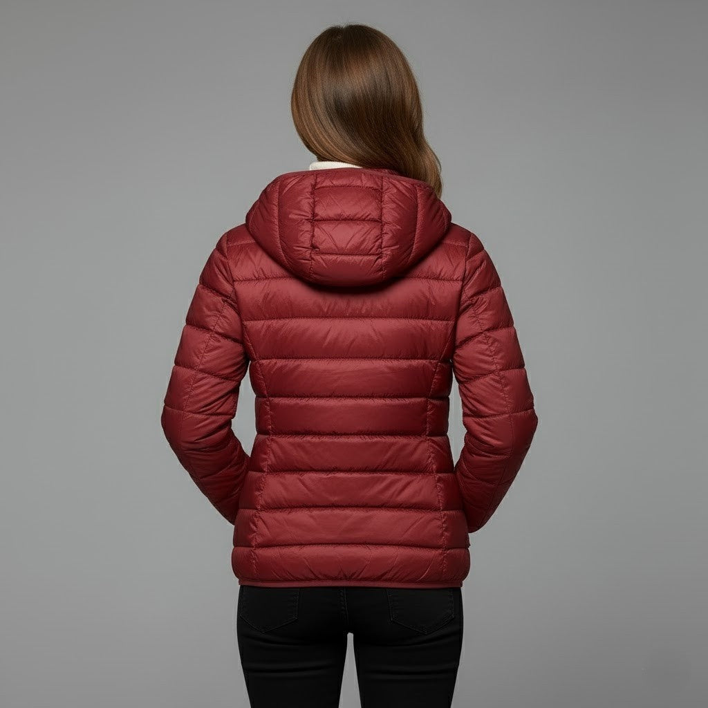 Chaqueta Acolchada Puffer Jacket Mujer Cuello Alto