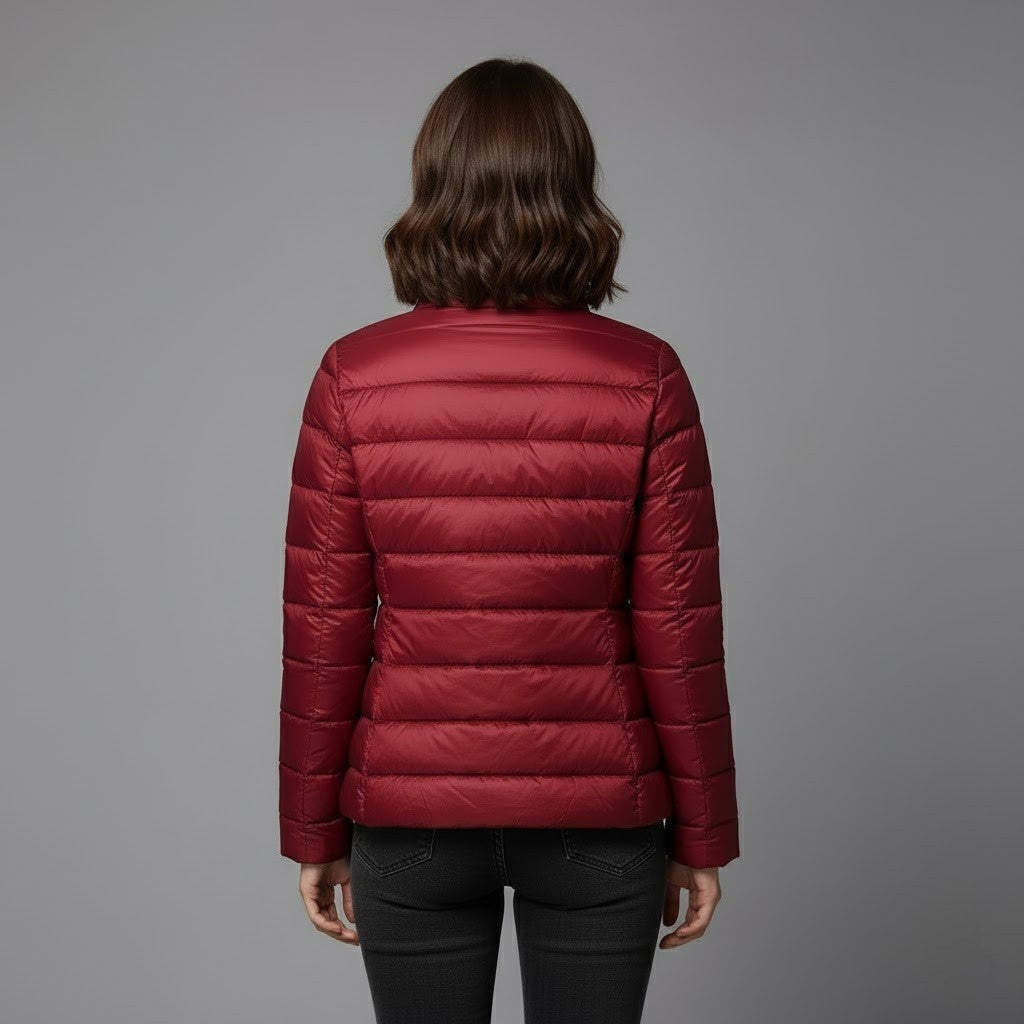 Chaqueta Acolchada Puffer Jacket Mujer Cuello Alto