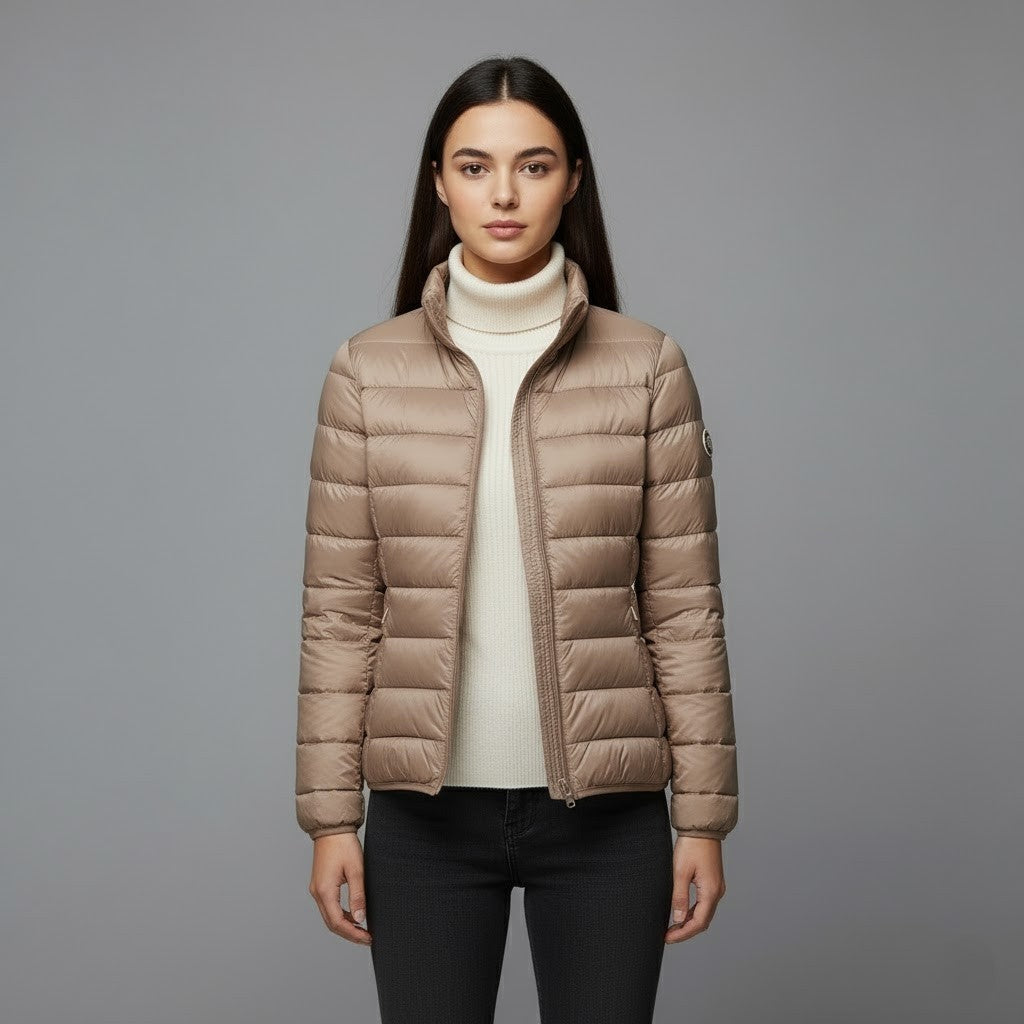 Chaqueta Acolchada Puffer Jacket Mujer Cuello Alto