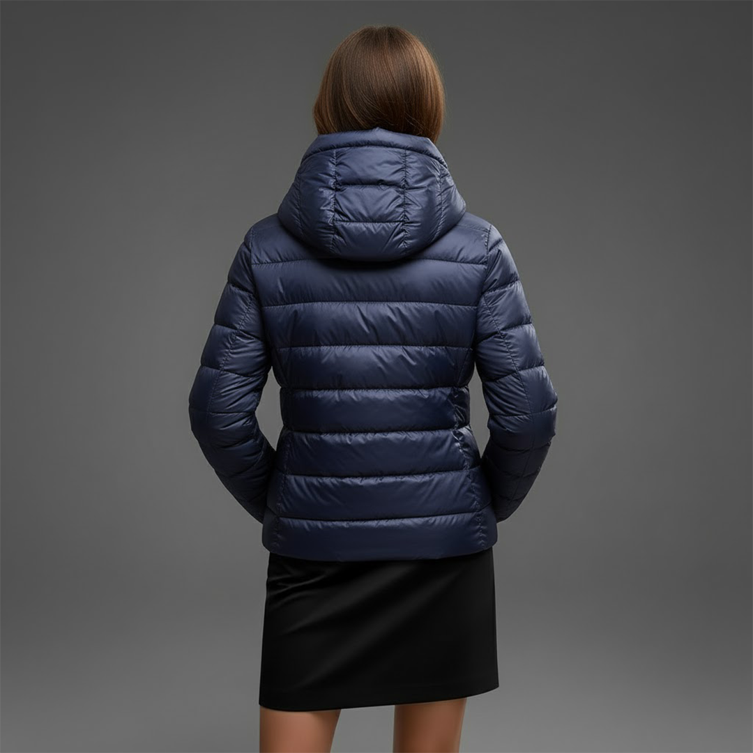 Chaqueta Acolchada Puffer Jacket Mujer Cuello Alto