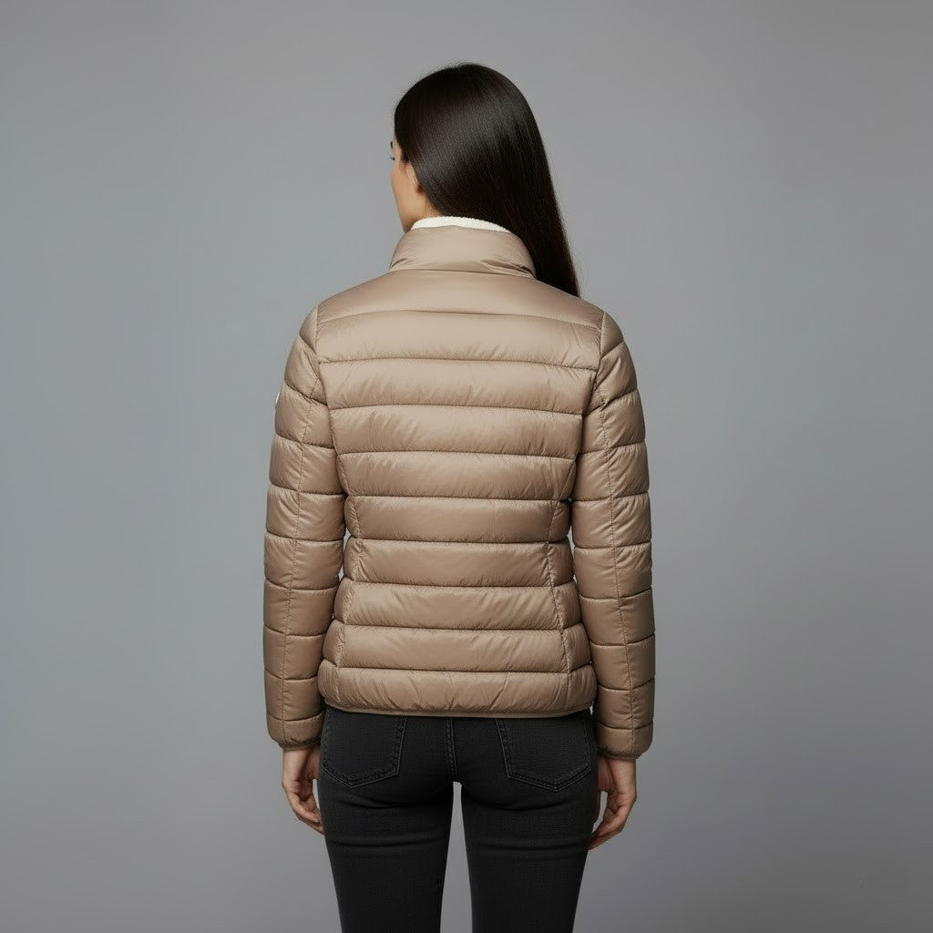 Chaqueta Acolchada Puffer Jacket Mujer Cuello Alto