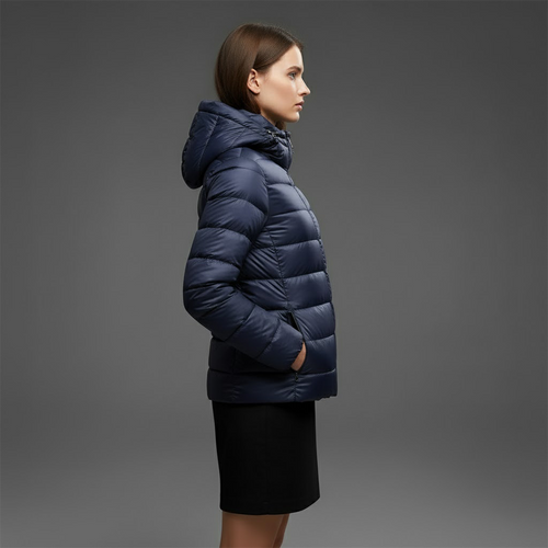 Chaqueta Acolchada Puffer Jacket Mujer Cuello Alto