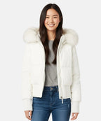 Women's Down Jacket with Faux Fur Hood