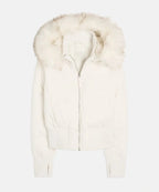 Women's Down Jacket with Faux Fur Hood