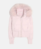 Women's Down Jacket with Faux Fur Hood