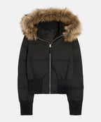 Women's Down Jacket with Faux Fur Hood