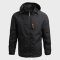 Chaqueta Impermeable Hombre con Capucha Cortavientos
